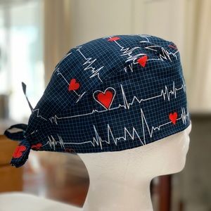 Women Surgical cap with ties on back